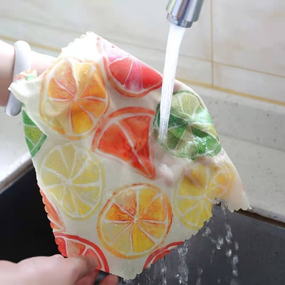 7''x8'' Reusable Eco Beeswax Food Wrap Lunch Bag Bowl Covers Wrapper For Fruit